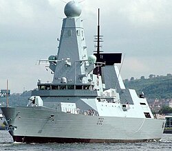 HMS Daring, un destructor antiaéreo de clase Daring o Tipo 45 de la Marina Real británica.