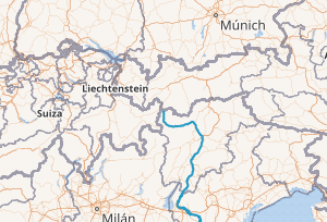 Mapa de localización del río Adigio