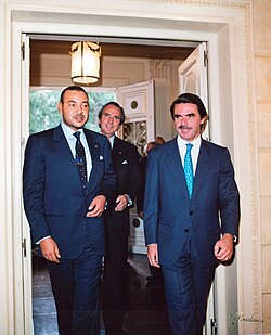 José María Aznar y Mohamed VI en 2000