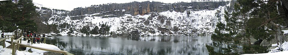 Detalle de la vegetación y el agua en la Laguna Negra