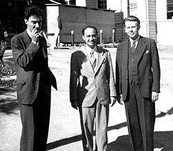 J. Robert Oppenheimer, Enrico Fermi y Ernest Lawrence