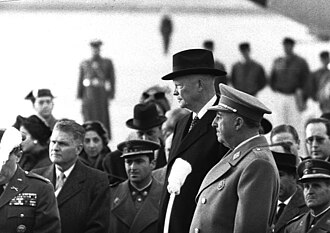 El presidente Dwight Eisenhower y Francisco Franco en 1959