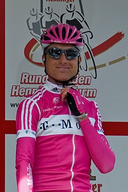 Patrick Sinkewitz con el maillot del equipo T-Mobile en 2006