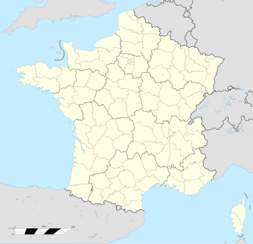 Mapa de ubicaciones de las sedes en Francia