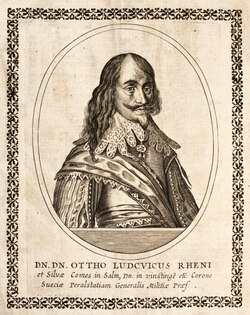 Grabado histórico del conde renano Otto Luis de Salm