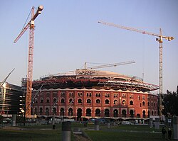 Trabajos estructurales durante la fase de remodelación en febrero de 2010