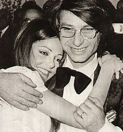 Nicola di Bari y Nada celebran su victoria en el Festival de San Remo de 1971.