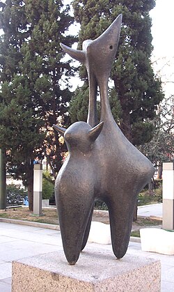 Escultura Toros ibéricos en el Museo de Arte Público de Madrid
