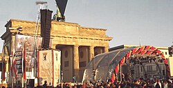 Celebración del 3 de octubre delante de la puerta de Brandeburgo