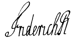 Firma manuscrita de Federico V de Dinamarca