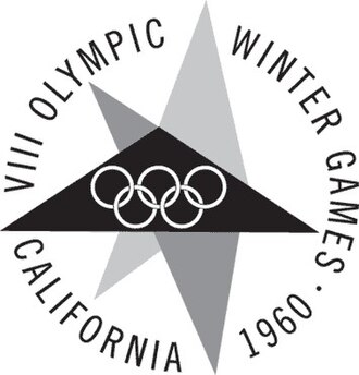 Logotipo oficial en escala de grises de los Juegos Olímpicos de Invierno de Squaw Valley 1960