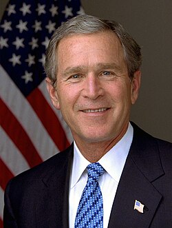 Candidato a la presidencia George W. Bush