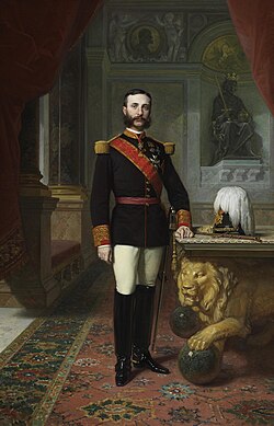 Representación gráfica e histórica vinculada al periodo monárquico español.