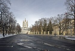 Paisaje urbano invernal en la región