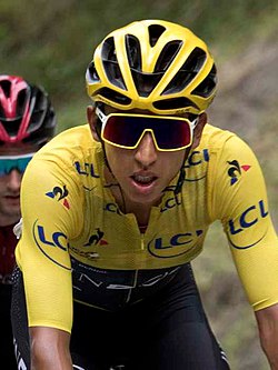 Egan Bernal en carrera