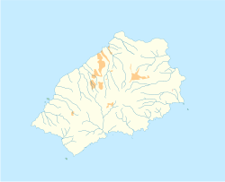 Ubicación de los dominios franceses en la isla de Santa Elena