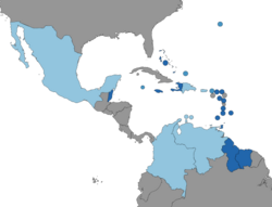 Mapa de situación de la Comunidad del Caribe