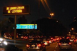 Embotellamiento en Marginal Pinheiros, São Paulo
