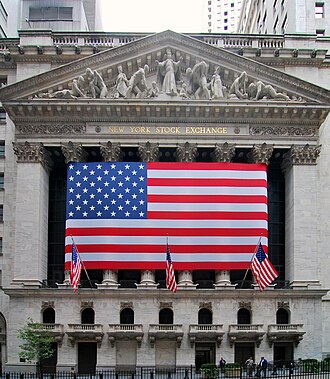 Fachada de la Bolsa de Nueva York