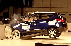 Prueba de choque de un Hyundai Tucson