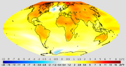 Cambios proyectados en la temperatura superficial bajo el escenario SRES A1B