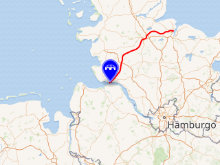Mapa del Canal de Kiel