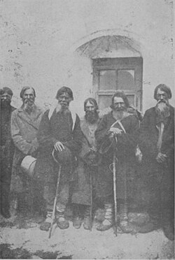 Campesinos rusos durante la época de la revolución.
