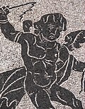 Detalle de mosaico con teselas en las Termas de Caracalla