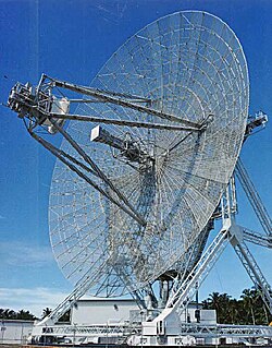 Radar ubicado en el atolón de Kwajalein en la isla de Roi-Namur