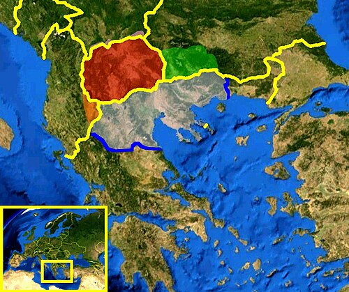 Mapa de Macedonia del Norte