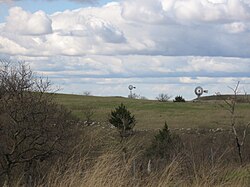 Formaciones nubosas sobre el cielo del noreste de Kansas