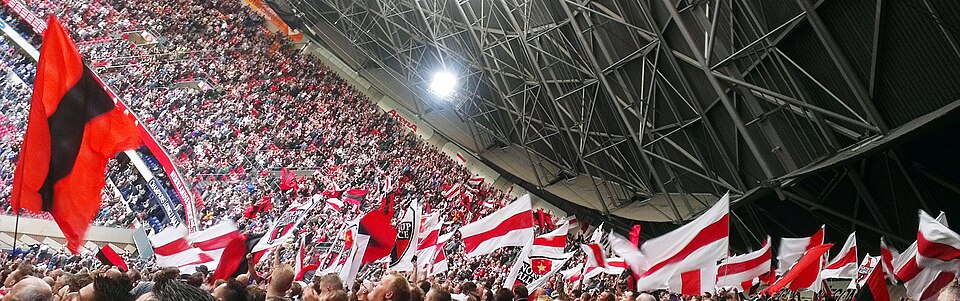 Aficionados del Ajax en el estadio