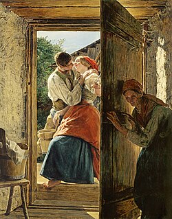 Obra Los amantes sorprendidos de Georg Waldmüller