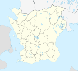 Mapa de localización de Landskrona en Escania