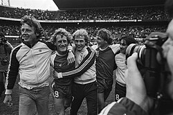 Celebración del título de Eredivisie en la temporada 1980-81