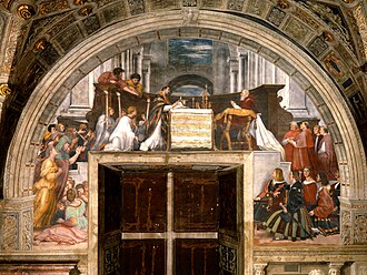 La misa de Bolsena, 1514, Estancia de Heliodoro.