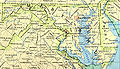 Mapa detallado de los condados de Maryland