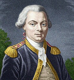 Retrato grabado de Jean François Galaup, conde de La Pérouse