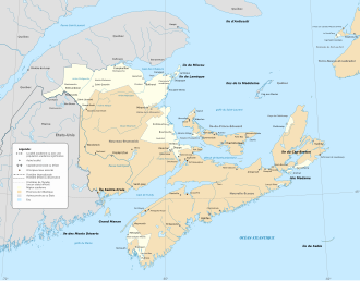 Representación histórica de la región de Acadia