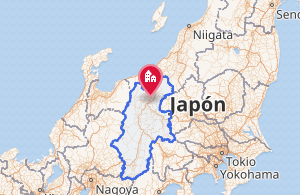 Mapa de localización de la prefectura de Nagano en Japón