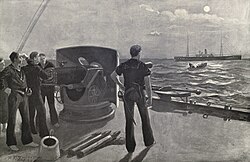 Ilustración del bloqueo de San Juan en 1898