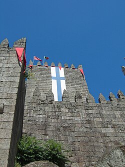 Castillo de Guimarães en la conmemoración de la batalla de San Mamede