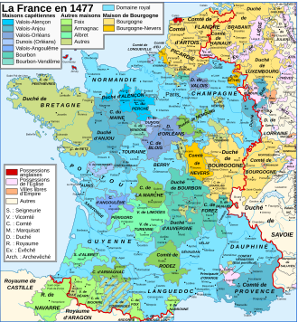 El reino de Francia en 1477