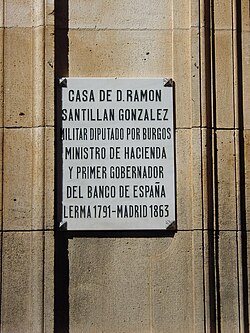 Placa conmemorativa de Ramón Santillán González