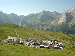 Ciclistas en el Col d'Aubisque