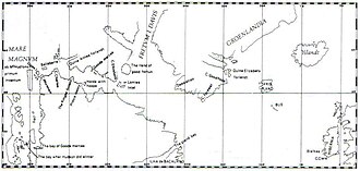Mapa histórico de Henry Hudson