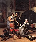 Pintura Visita del doctor por Jan Havicksz Steen