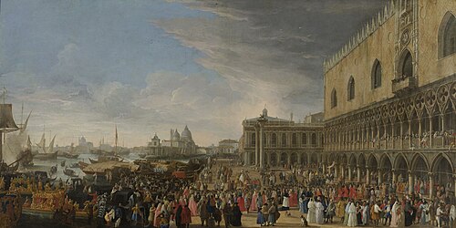 Recepción del cardenal en Venecia