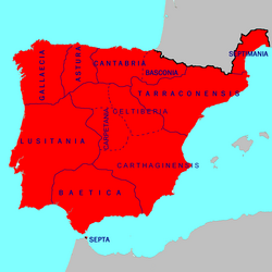 Mapa del reino visigodo entre 625 y 711