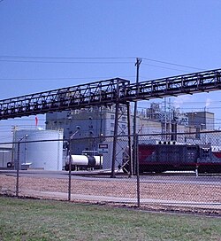 Planta química industrial operando
